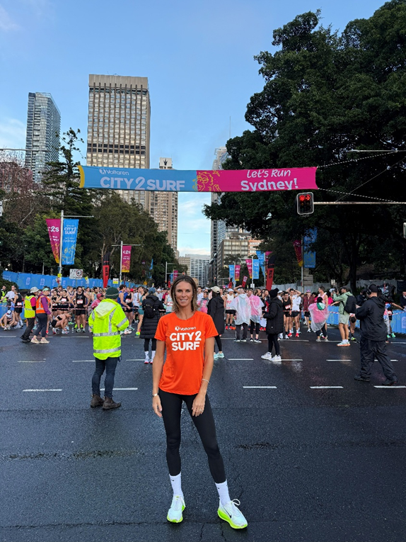 Former Ironwoman Champion, Candice Warner, at the Voltaren City2Surf 2025