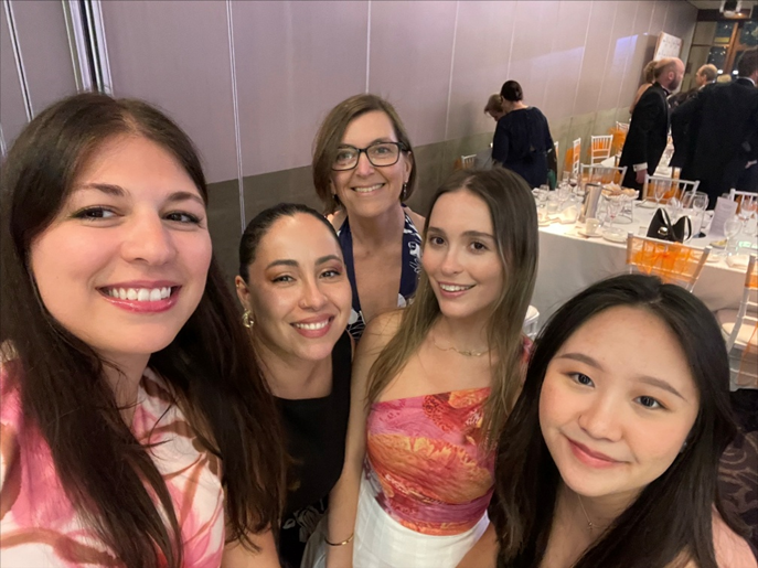 Palin Communications team members (L to R): Tina Kandelaki, Karina Durham, Roberta Sowden, Sarah Rumsey and Jing Beh.