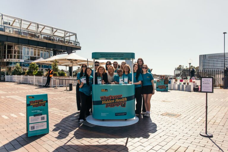 The Palin team at the shingles awareness activation on Sydney Harbour